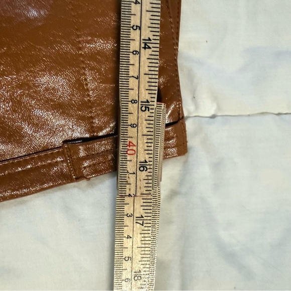 Free People Star Crossed Lovers Straight Faux Leather Pants Size 8 - Picture 9 of 15